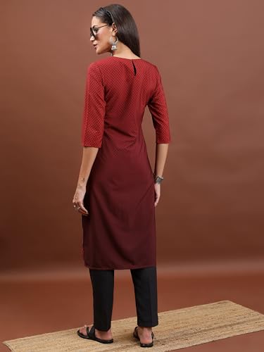 Ketch WomenS Cotton Blend Regular Dress Shirt (Khku000389_Maroon