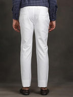 Turtle Men Cotton Linen Ultra Slim Fit Solid White Flat Front Casual Trouser || Pant || Mens Trouser