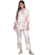 Ziyaa Art Silk Women'S Pink Summer Cool A-Line Kurta And Pant Set (Zikusc4133Andpa-S