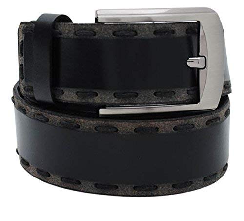 Walletsnbags Novapull Weaved Leather Belt (B 44_Black_32) 32