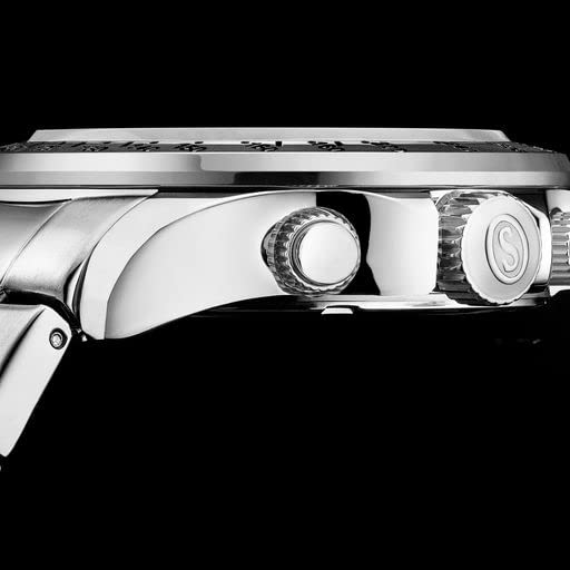 Sthrling Original Mens Chronograph Watch Stainless Steel Bracelet with Screw Down Crown and Water Resistant to 100 M. Analog Dia