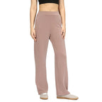 BlissClub Womens BareButter Straight Pants, High Rise, Straight fit,Pockets, Comfortable Waistband,Regular Variant Below 54