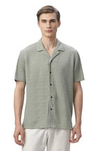 FYLTR Mens Regular Fit Knit Shirt (FYLSS24MKS-301_Olive Pop XL)