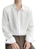 Leriya Fashion Shirt for Men| White Shirt for Men| Men Stylish Shirt | Black Casual Shirt for Men (Small, White)