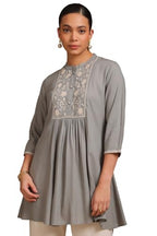 Soch Women Viscose Embroidered T-Shirt