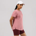 BlissClub CloudFlex Round Neck Tee, Weightless Comfort All Day Long, Feels Like Second Skin, Flattering fit,Insanely Lightweight