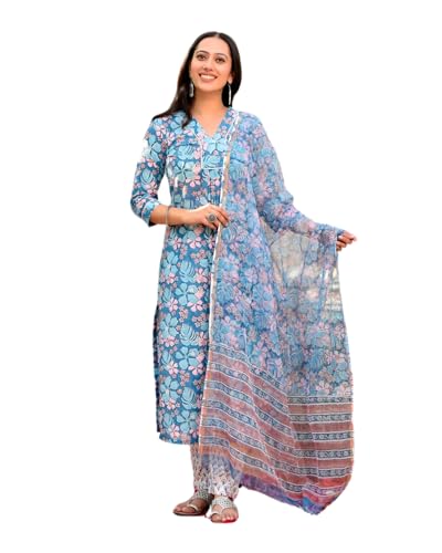 FABNEX Cotton Blend Kurta Set For Women | Women Kurta | Women Kurta Sets Kurtis | Women Kurta Pant Set | Women Kurta Pant Set Wo