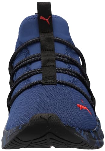 PUMA One4All Sneaker, Blazing Blue Red Black, 5 US Unisex Big Kid