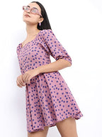 Ketch WomenS Polyester Classic Calf Length Casual Dress (Khj6000099 Pink
