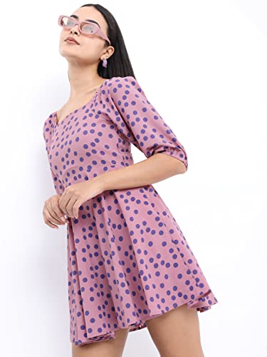 Ketch WomenS Polyester Classic Calf Length Casual Dress (Khj6000099 Pink
