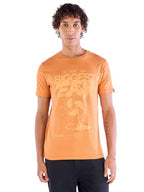 Bewakoof Original Mens Graphic Print Regular Fit Half Sleeve Round Neck Cotton Jersey T-Shirt_646255_Orange_S