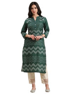 Varanga Womens Silk Regular Kurta Set (Nv_Vkur08_Green