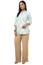 Soch Womens Beige Cotton Flex Ethnic Motifs Tunic