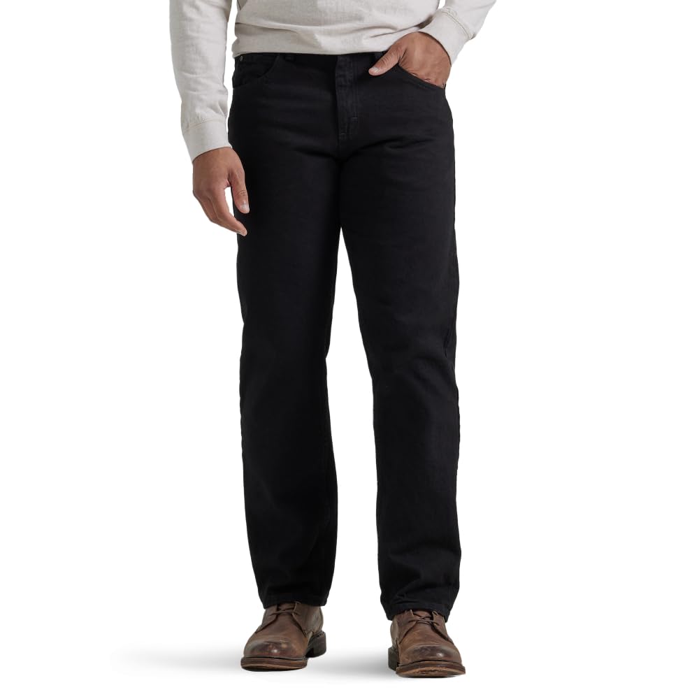 Wrangler Authentics Men's Classic 5-Pocket Relaxed Fit Cotton Jean, Black, 36W X 31L