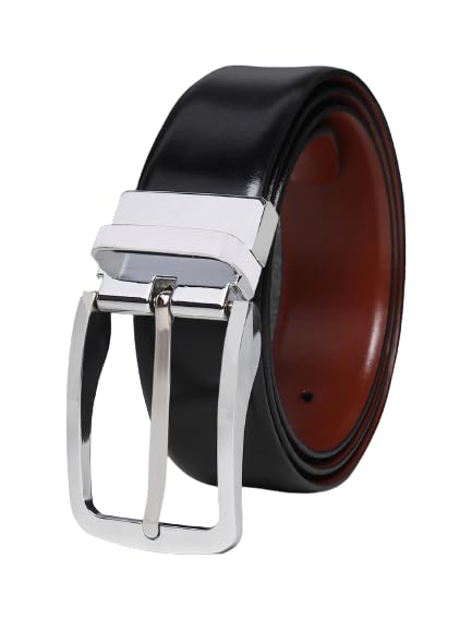 Teakwood Leathers Leather Men Reversible Belt  For Formal And Casual Wear Adjustable Size Regular Fit Office Wear Outdoor For M 34