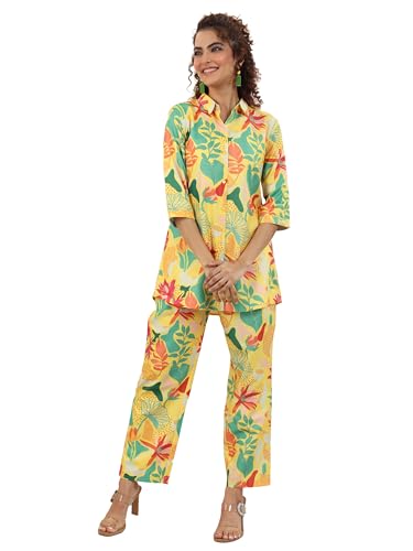 Libas Womens Printed Cotton Blend Co-Ord Set For Women