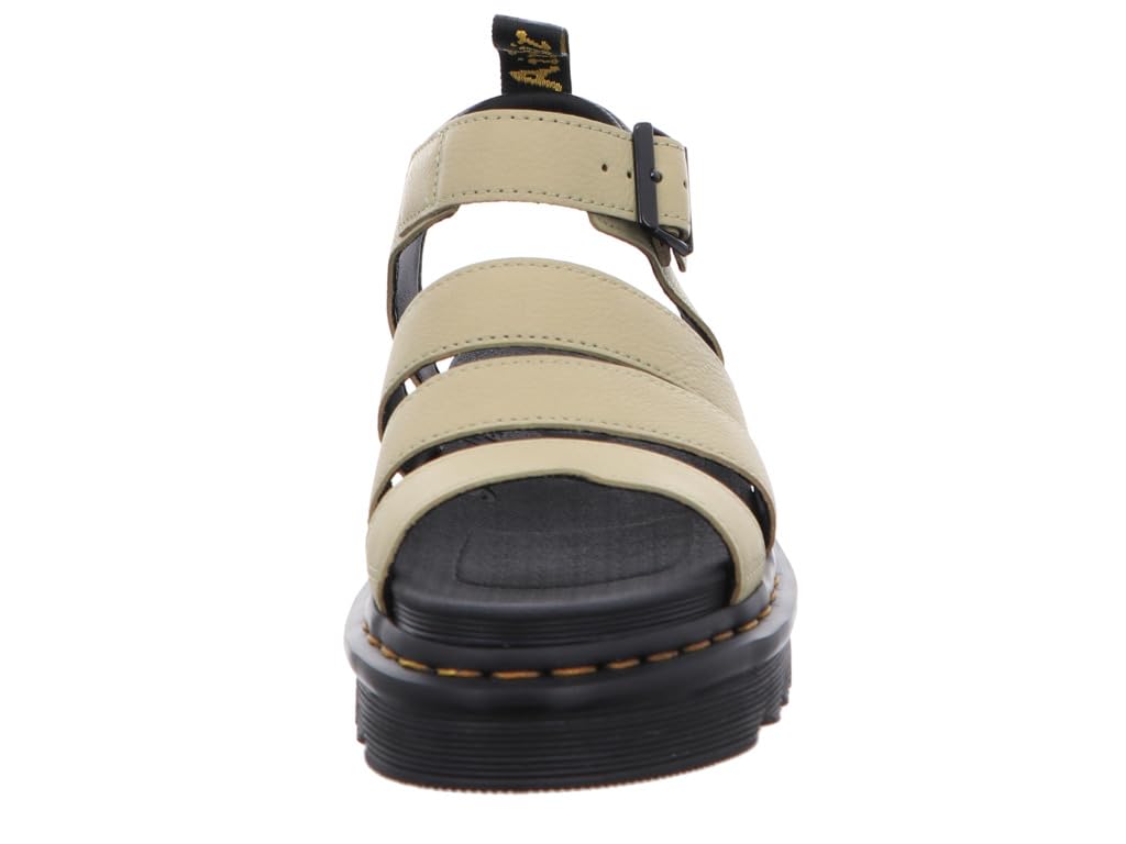 Dr. Martens Women's Blaire Fisherman Sandal, Pale Olive Pisa Leather,