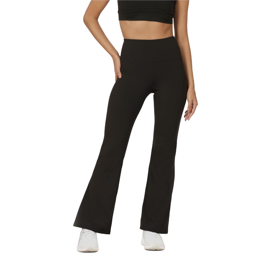 BlissClub Womens The Ultimate Flare Pants Lite -Tall| Relaxed Fit High Waist|Ankle Length Pants with Back Pocket