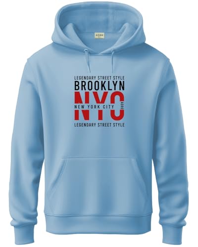 ADRO Hoodies for Men | Printed Hoodie for Men | Cotton Hoodie | Mens Hoodies | Sweatshirt for Men | Hooded Hoodie | H24-NYC-SK-X