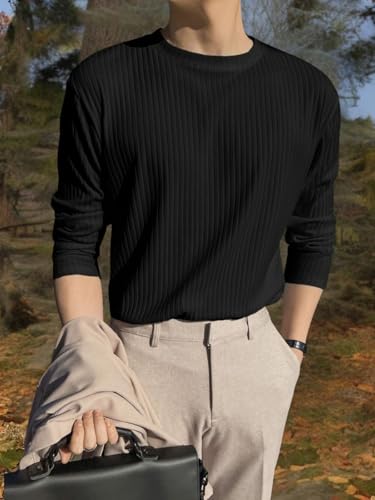 Leriya Fashion Mens Regular Fit T-Shirt (LF-MT-1103_Black