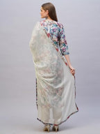 ANNI DESIGNER Womens Rayon Blend Printed Straight Kurta with Pant & Dupatta (Habibi Grey-NB_3XL_Grey_XXX-Large)