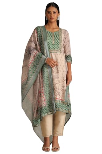 Soch Women Poly Linen Kurta Set (