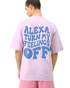 Bewakoof Men Typography Oversized Fit Half Sleeve Round Neck Cotton T-Shirt_659856_Purple_S