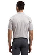 Turtle Men Regular Fit Printed Pure Cotton Grey Formal Shirt