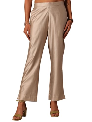 Libas Solid Silk Trousers For Women (Pl1690Rxl)