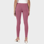 BlissClub Women Groove-in Cotton Leggings | High-Waist | Ankle Length | Adjustable Inner Drawcord | 2 deep Side Pockets | Cotton