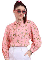 Ketch WomenS Oversized Fit Shirt (Khsh001516_Pink/White/Multi