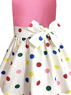 A.T.U.N. (ALL THINGS UBER NICE) Girls Cotton Blend Fit and Flare Knee-Length Casual Dress (GDRS DBW_Rouge-Multi_9-10 Years)