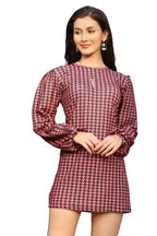 Leriya Fashion Party Dresses for Women Choker Multicolor Bodycon Mini Wrap Dress (Medium, Red)