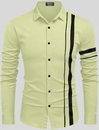Bellstone Mens Solid Regular Fit Shirt (B-8200_Light Yelllow
