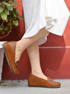 Shoetopia WomenS Suede Loafers Tan