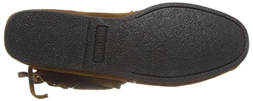 Minnetonka Mens Two Button Hardsole Boot, Brown, Size 9