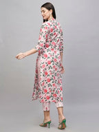 ANNI DESIGNER Womens Cotton Blend Straight Printed Kurta with Pant (Dafiya Peach_XL_Peach_X-Large)