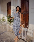ANNI DESIGNER Womens Rayon Blend Straight Printed Kurta with Pant (Ranopali Blue_XXL_Blue_XX-Large)