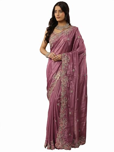 Libas Embroidered Crepe Saree For Women (47999P)