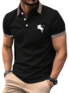 Lymio Men Regular Fit T-Shirt || T-Shirt for Men || Polo T Shirt || T-Shirt (Polo-35-Black-XL)