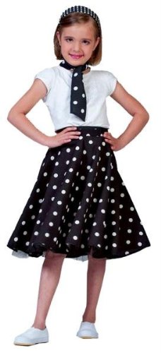 Sock Hop Skirt Child Black Whi