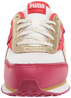 PUMA unisex child Future Rider Sneaker, Puma White-persian R, 4.5 Big Kid US