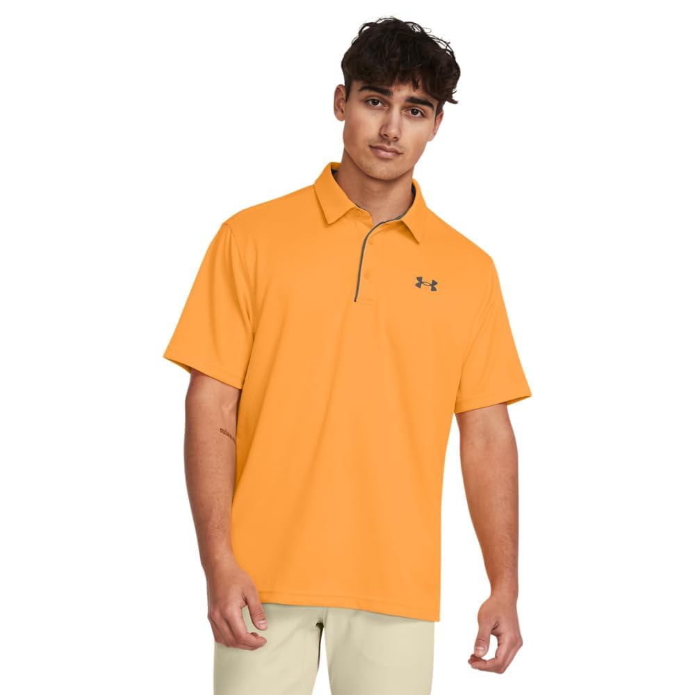 Under Armour Men's Tech Golf Polo, (803) Nova Orange / / Pitch Gray, XX-Large
