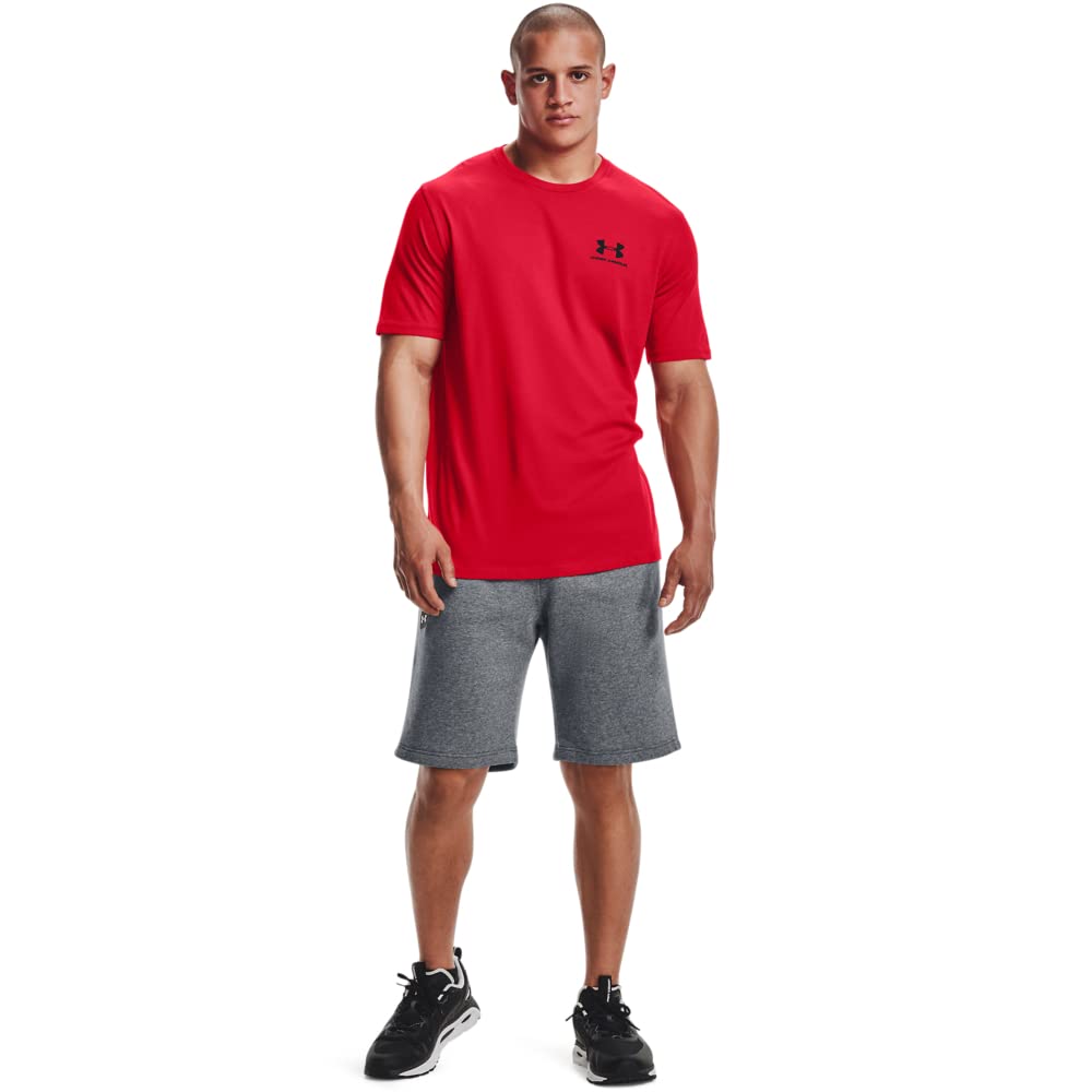 Under Armour Men's UA Sportstyle Left Chest Short Sleeve Shirt LG Red