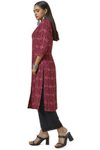 Soch Womens Rayon Ikkat Print Kurta