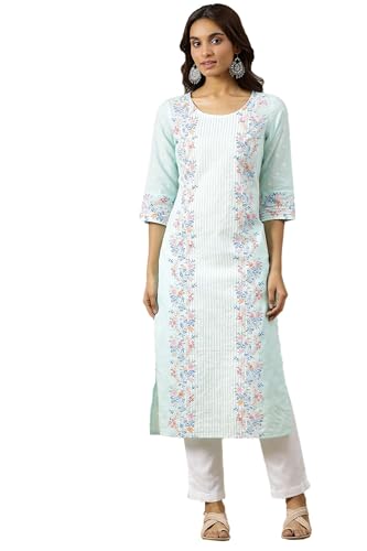 Aurelia WomenS Floral Printed Straight Kurta | Lightweight Round Neck Kurta For Women | Printed Kurta For Women | Beautiful Regu