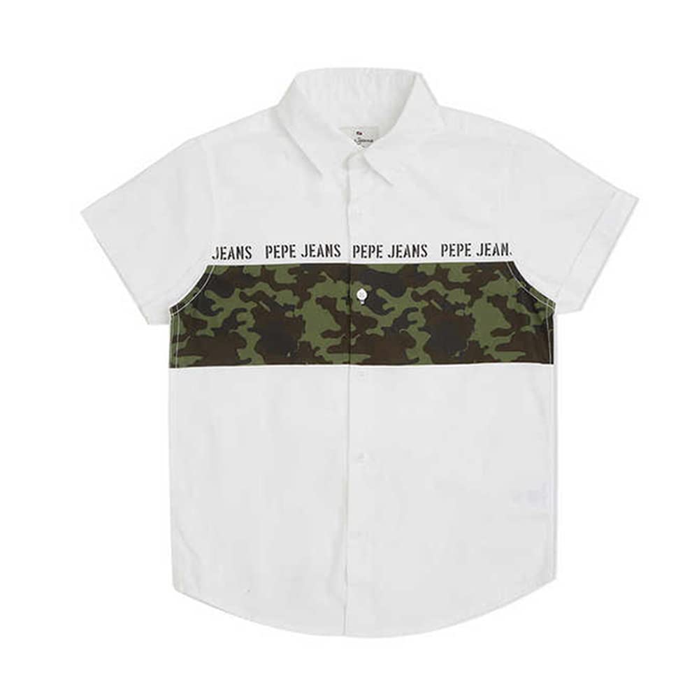 Pepe Jeans BoyS Regular Fit Shirt (Pb3023988004_White