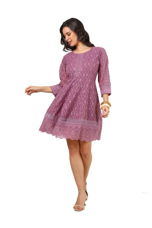 Soch Women Georgette Blend Embroidered Dress with Sequence Work