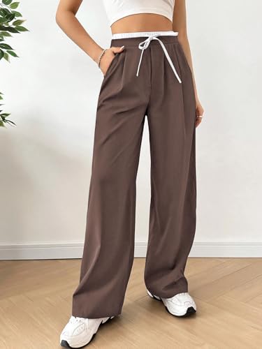 Leriya Fashion Women High Rise High Waist Wide Leg Trousers | Casual & Formal Pants |Loose Fit Track Pants | Gymwear | Cargo Pan