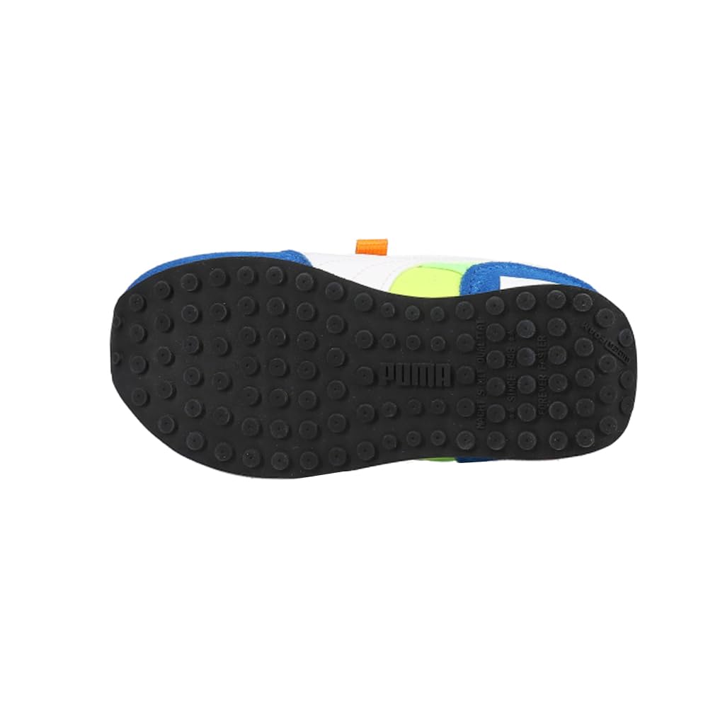 Puma Kids Future Rider Sneaker, White-Fizzy Lime Royal, 5 US Unisex Toddler